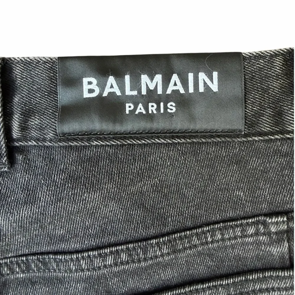 Size 32 - Balmain Denim Biker Jeans NEW with tags